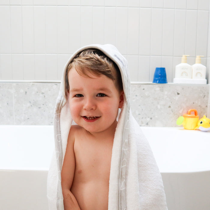 Nordic 2pk Hooded Towels Grey/Sand - Bubba Blue Australia