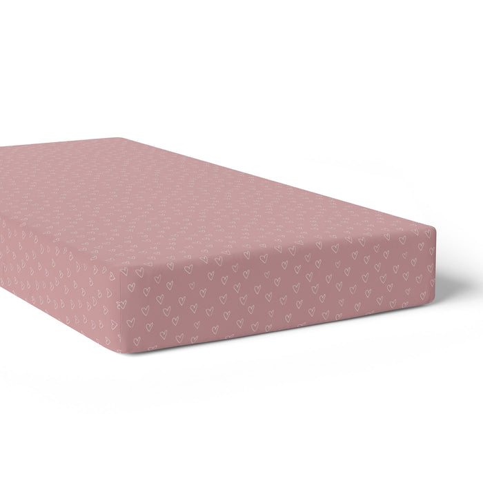 Nordic 2pk Jersey Cot Fitted Sheets Dusty Berry/Rose - Bubba Blue Australia