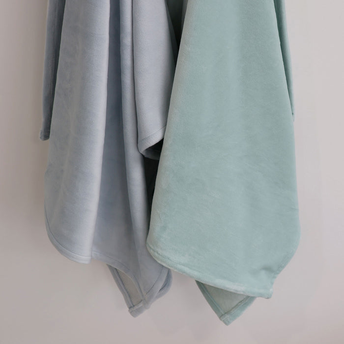 Nordic 2PK Stretchy Velour Cuddle Blankets - Sky/Mint - Bubba Blue Australia