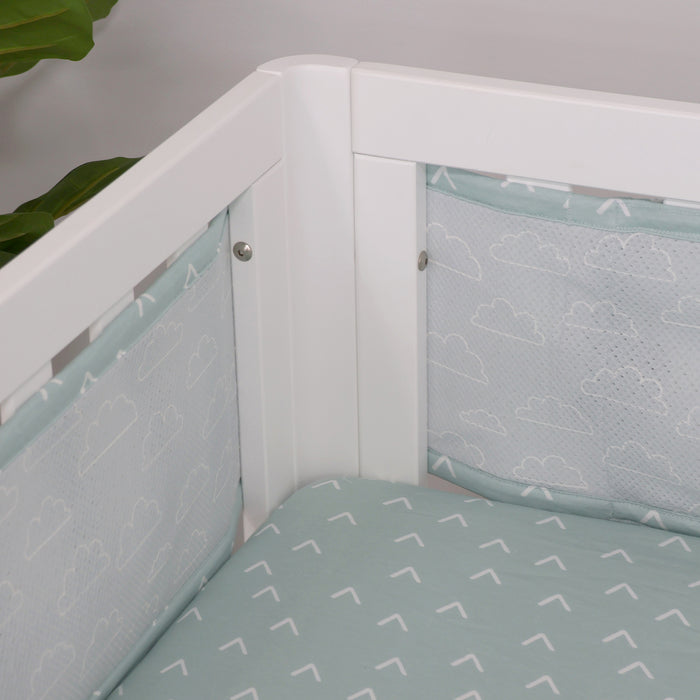 Nordic Air+ Cot Liner Dusty Sky/Mint - Bubba Blue Australia