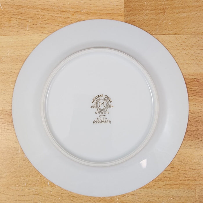 Noritake Goldart 5290 Set of 3 Dinner Plates Gold Trim Band 10.5"