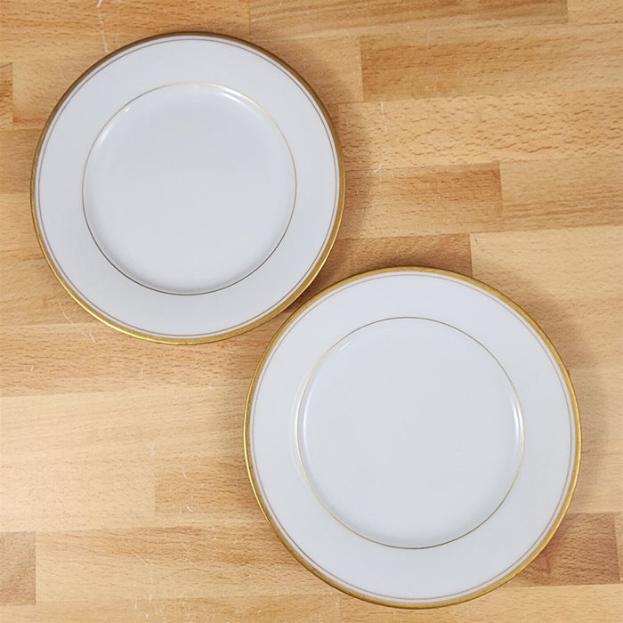 Noritake Goldart Bread Butter Plate 5290 Set of 2 Gold Trim Band 6" Ceramic