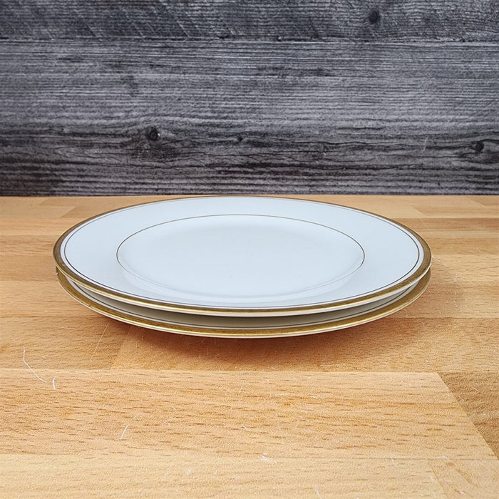 Noritake Goldart Bread Butter Plate 5290 Set of 2 Gold Trim Band 6" Ceramic