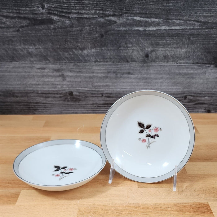 Noritake Grayson Sauce Bowl Set of 2 Fruit Dessert Vintage China Pink Flower