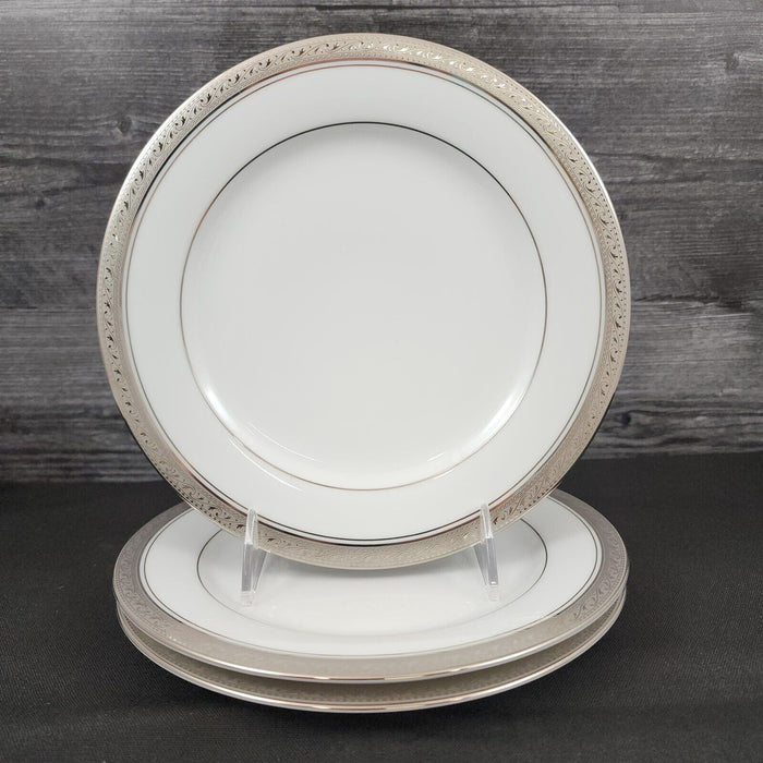 Noritake Legendary Crestwood Platinum Set of 3 Bread & Butter 6.25" Plates 4166