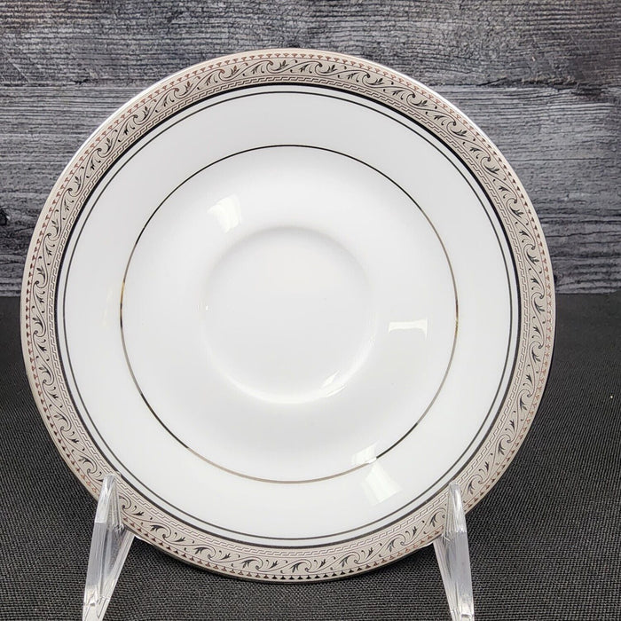 Noritake Legendary Crestwood Platinum Set of 3 Tea cup & Saucers 4166 Coffee Mug