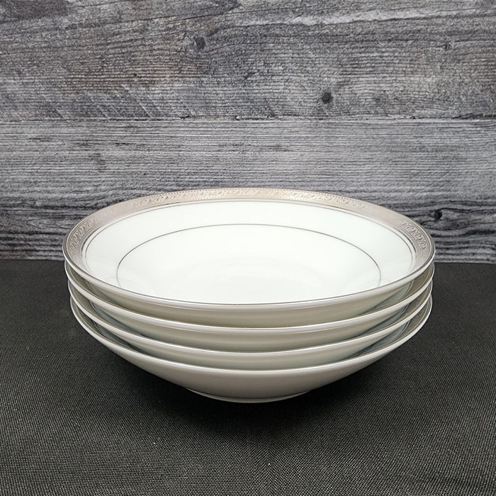 Noritake Legendary Crestwood Platinum Set of 4 Soup Bowl 4166 Dinnerware