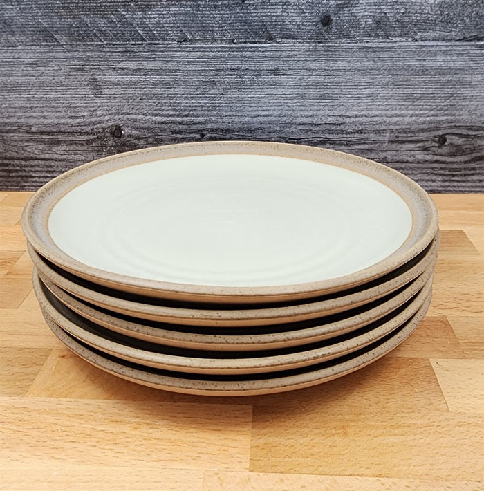 Noritake Madera Ivory Set of 5 Salad Bread 8.25" Plate 8474 Stoneware Dinnerware