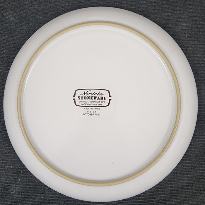 Noritake October Fest Set of 2 Salad Plate Stoneware Brown Blue Yellow Floral