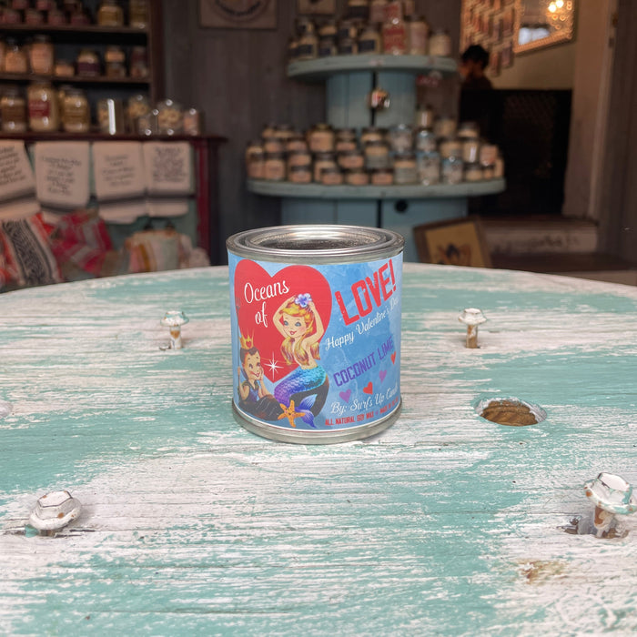 Oceans of Love Coconut Lime Paint Can Candle - Valentine Collection