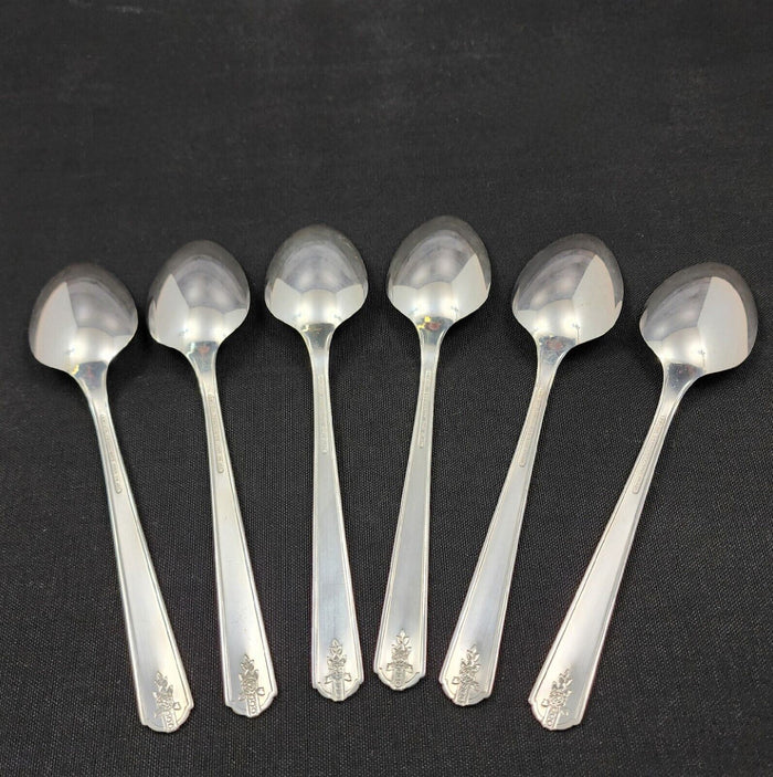 Oneida Community Teaspoons Set of 6 Linda 1949 Silverplated Spoons