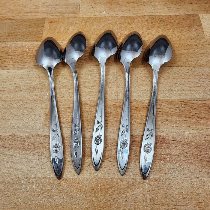 Oneida MY ROSE Grapefruit Spoon Set of 5 Community Stainless Flatware 6" (15cm)
