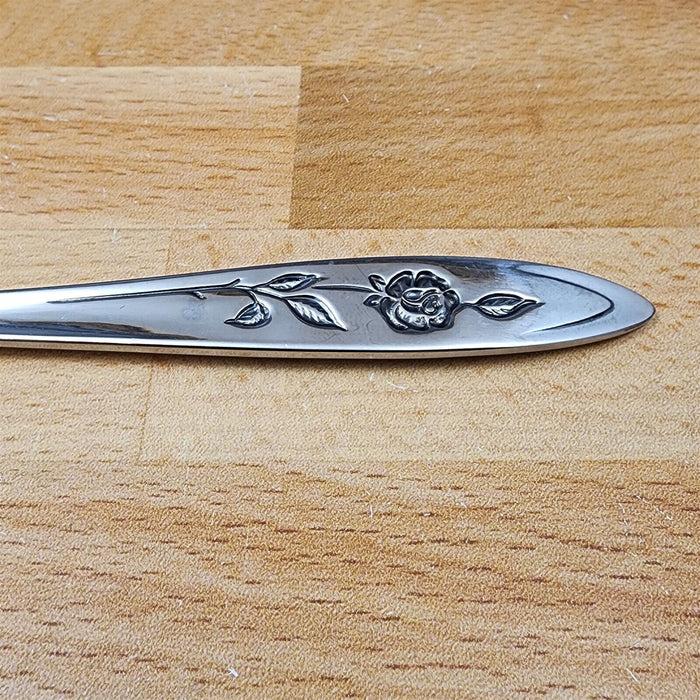 Oneida MY ROSE Soup Spoon Set of 4 Community Stainless Flatware 7 7/8"