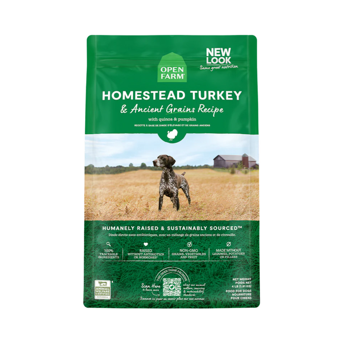 Open Farm Homestead Ancient Grains Turkey Dry Dog Food
