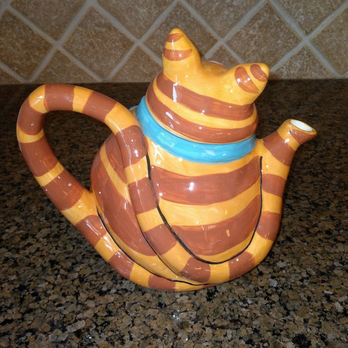 Orange Cat Teapot Animal Ceramics Decor by Blue Sky Clayworks Heather Goldminc
