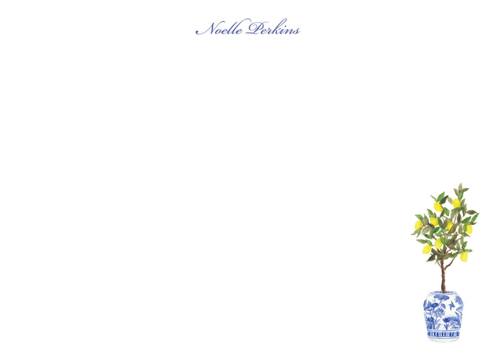 Orange or Lemon Tree Topiary Notecard