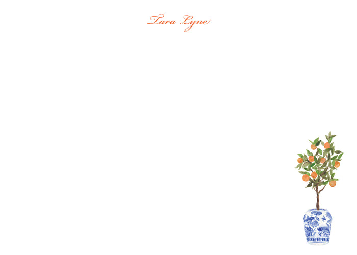 Orange or Lemon Tree Topiary Notecard