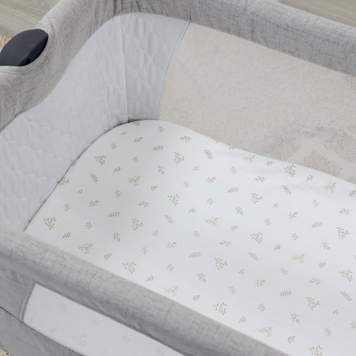 Organic Cotton 2pk Co Sleeper/Bedside Sleeper Fitted Sheets - Chestnut - Bubba Blue Australia