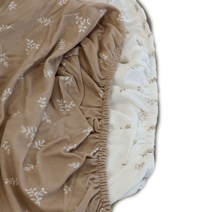 Organic Cotton 2pk Cot Fitted Sheets - Chestnut - Bubba Blue Australia