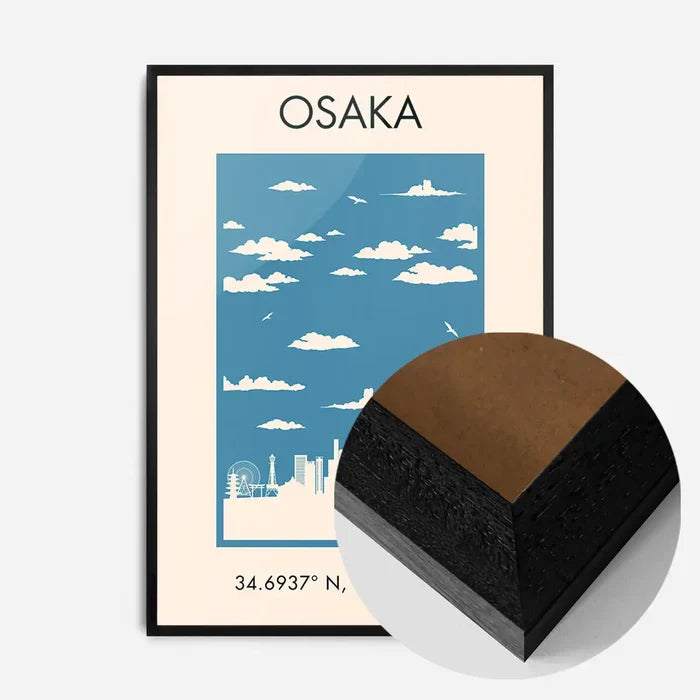 21x30cm | 8¼ x 11¾in / Black Wood Frame