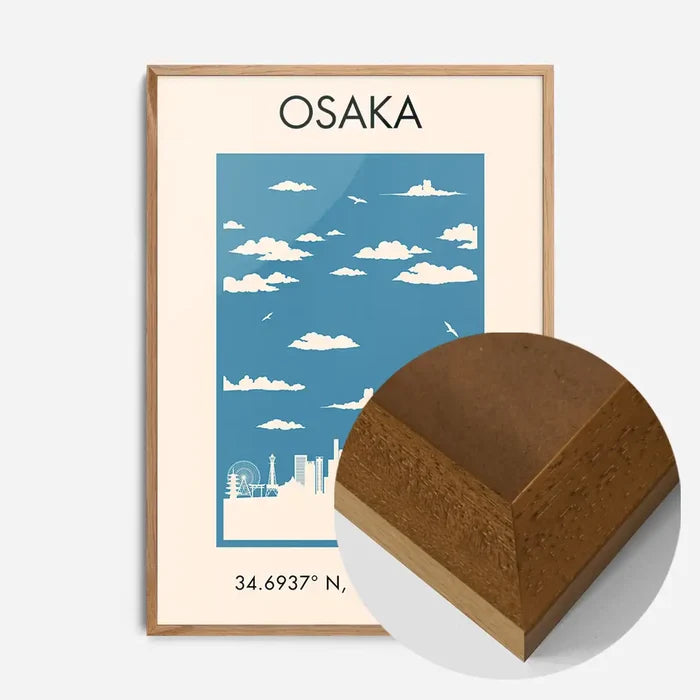 21x30cm | 8¼ x 11¾in / Oak Wood Frame