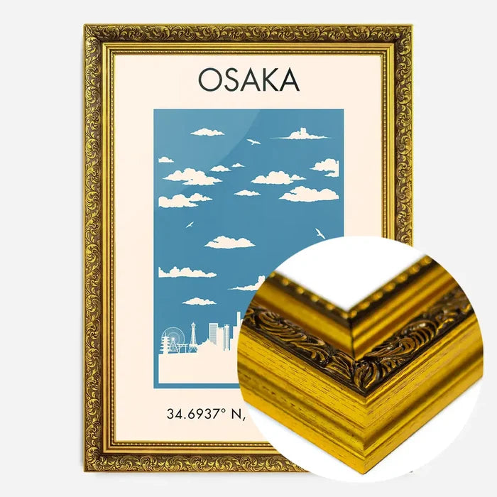 21x30cm | 8¼ x 11¾in / Gold Ornate Frame
