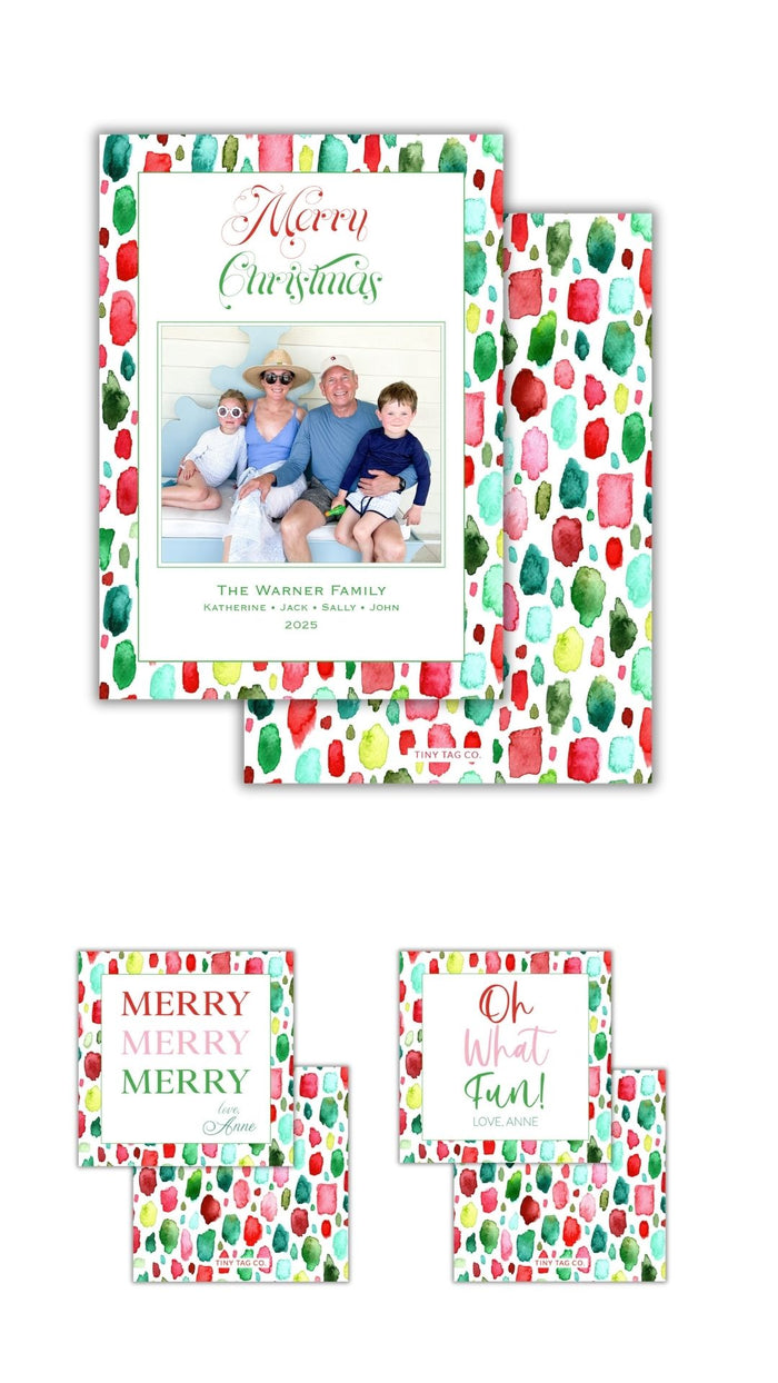 Paint Swatch Party Holiday Card