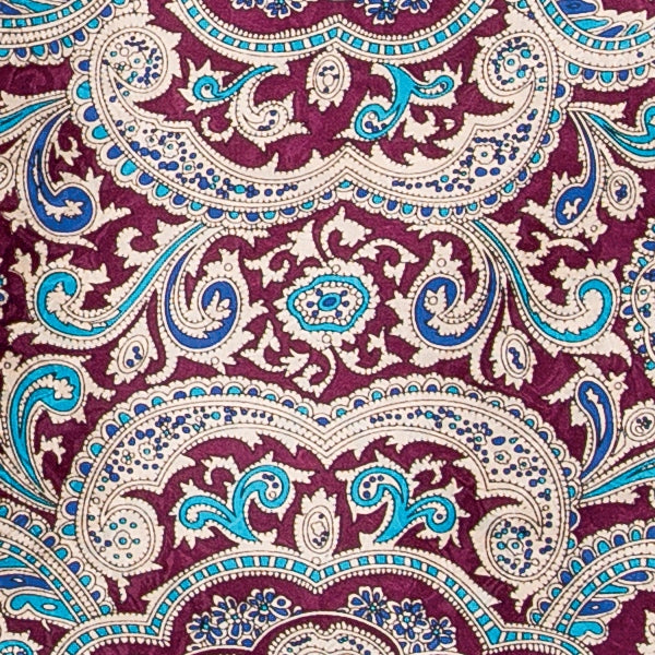Paisley Jacquard Silk Scarf 20" (no edge border)