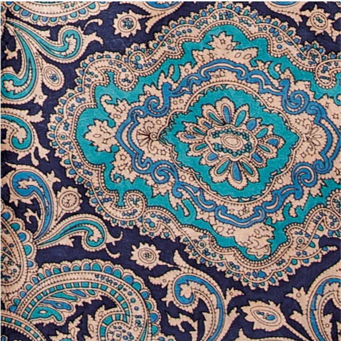 Paisley Jacquard Silk Scarf 20" (no edge border)