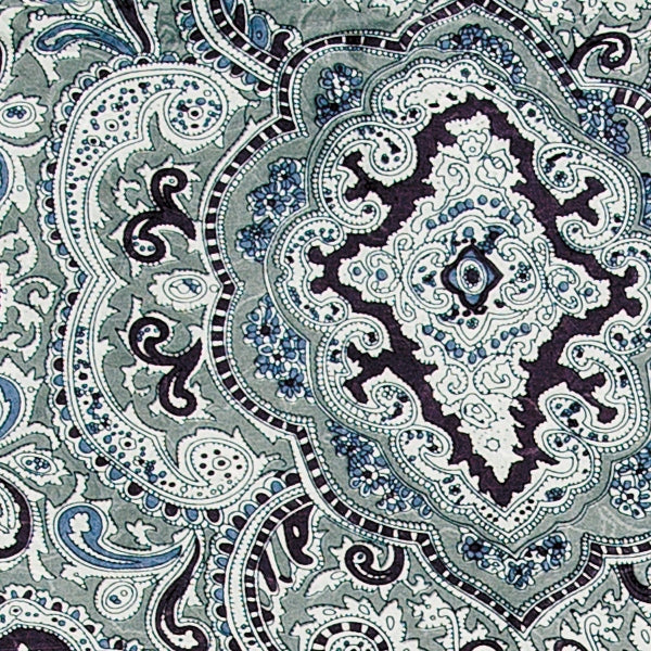 Paisley Jacquard Silk Scarf 20" (no edge border)