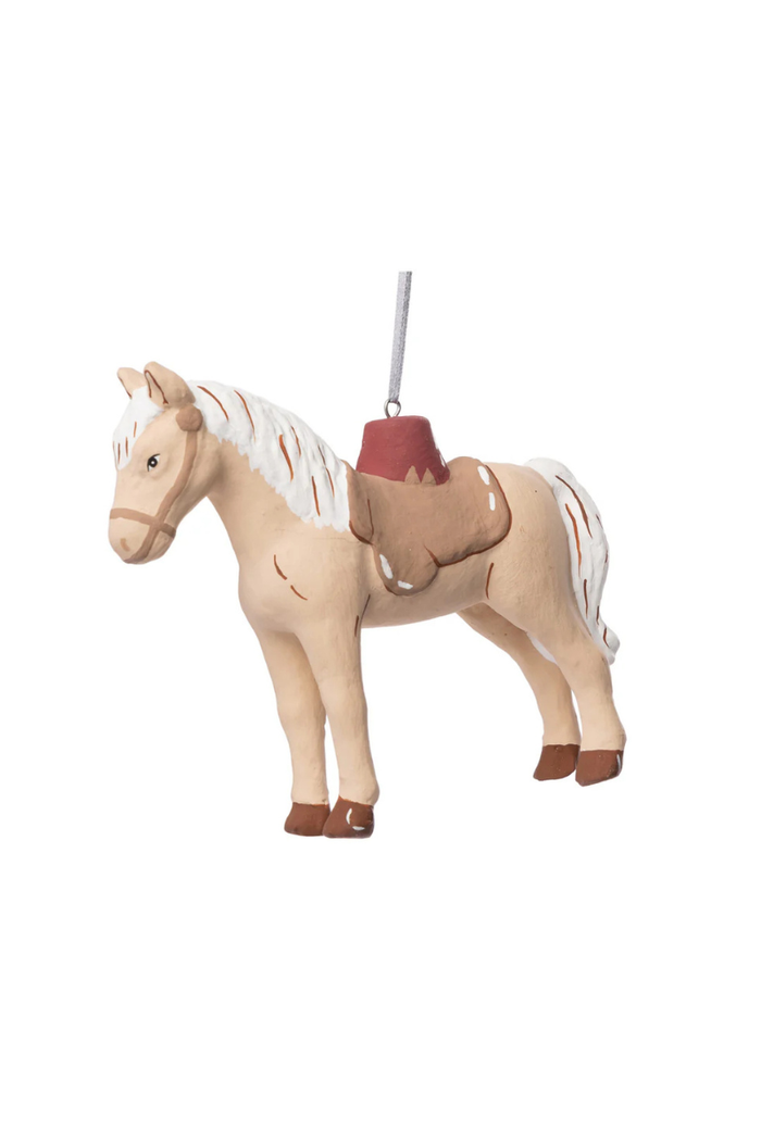 Paper Mache Horse Ornament