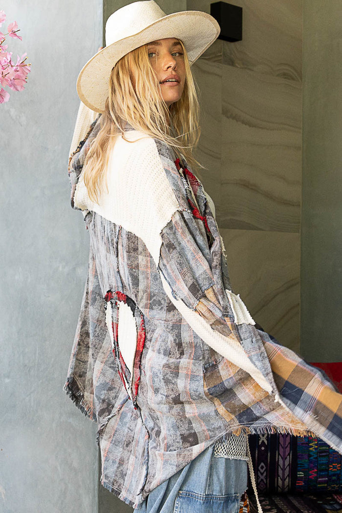 Peace Color Block Flannel