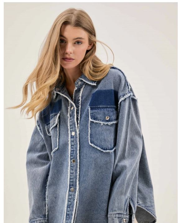 Peace Embroidered Denimm Jacket