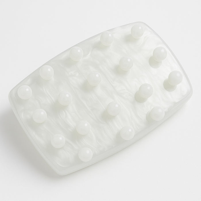 Pearl-embellished box clutch with chain strap – PEARL