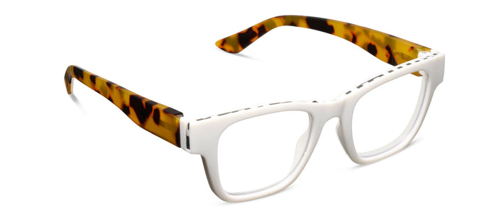 Peepers - Bernadette (Blue Light): White/Tokyo Tortoise / Reading / 3.00