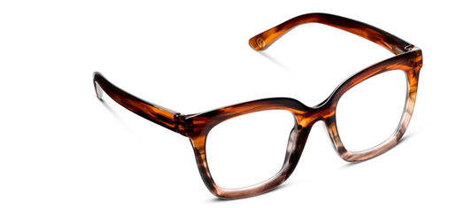 Peepers - Cleo (Blue Light): Brown Ombre Horn / Reading / 2.00