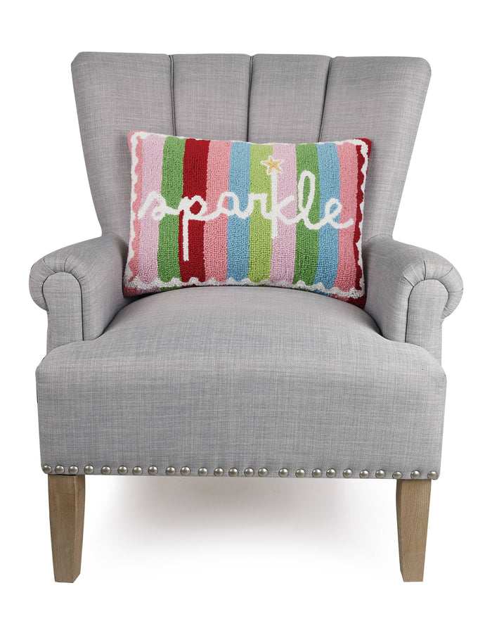 Peking Handicraft - Holiday Sparkle Hook Pillow