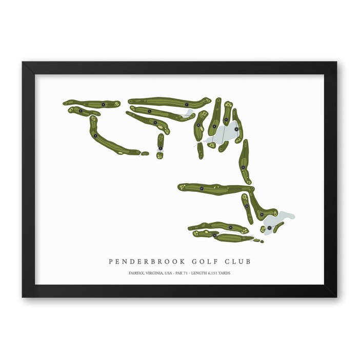 Penderbrook Golf Club | Golf Course Map | Black Frame