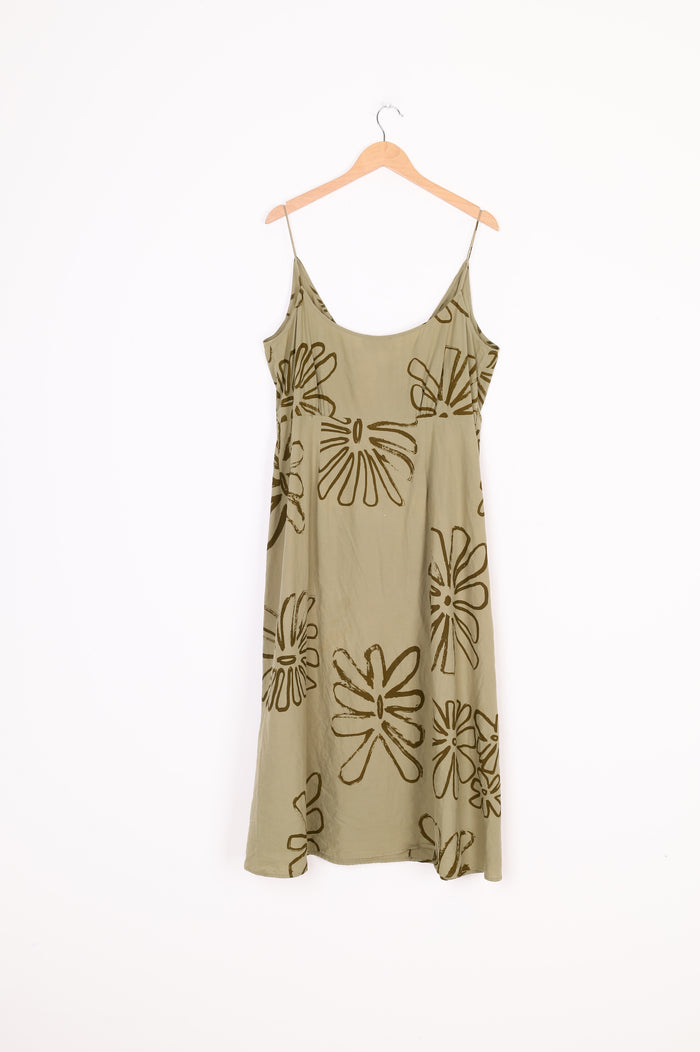 Penny Sage Womens Green Dress Size 16