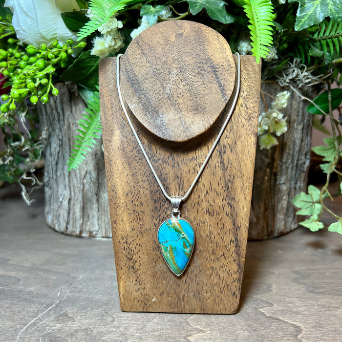 Peruvian Blue Opal Pendant