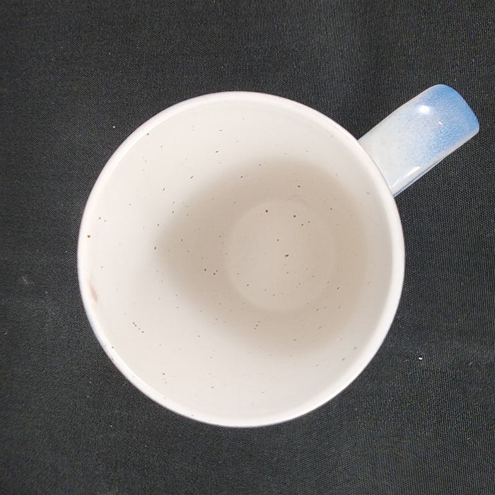 Pier 1 Imports Shoreline Blue Coffee Mug Set of 2 Tea Cup Stoneware Dishware
