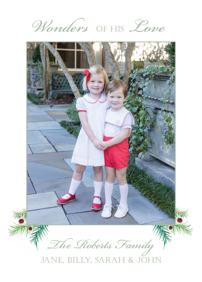 Pine Bough Christmas Card