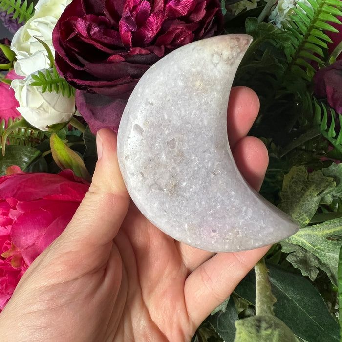 Pink Amethyst Crescent Moon