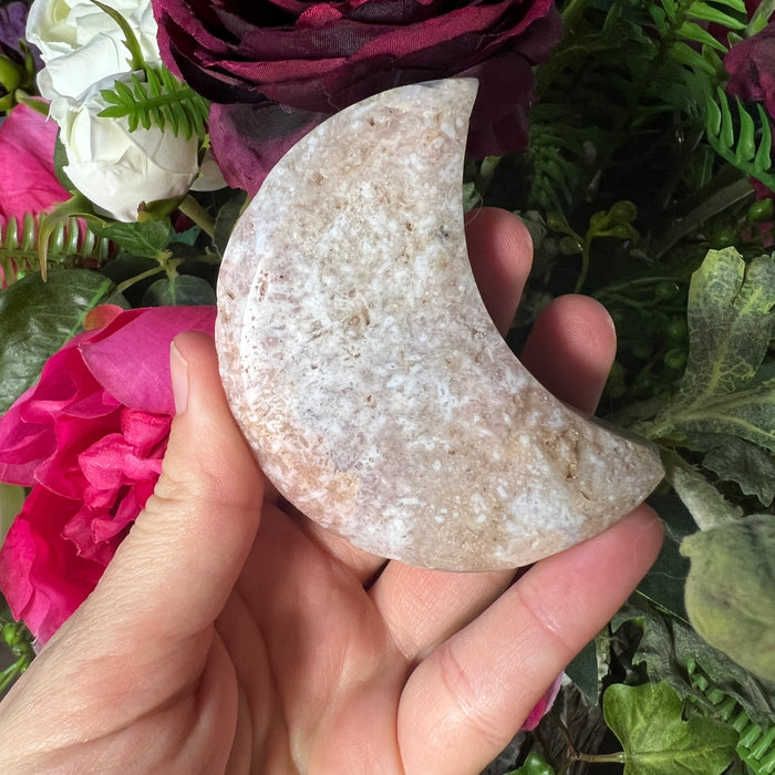 Pink Amethyst Crescent Moon