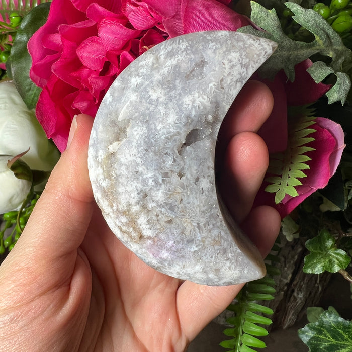 Pink Amethyst Crescent Moon