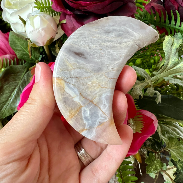 Pink Amethyst Crescent Moon