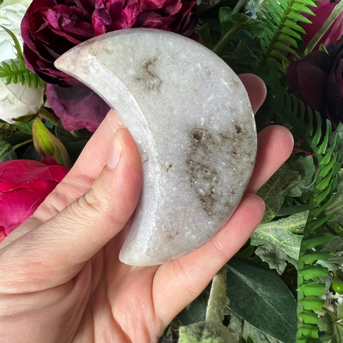 Pink Amethyst Crescent Moon