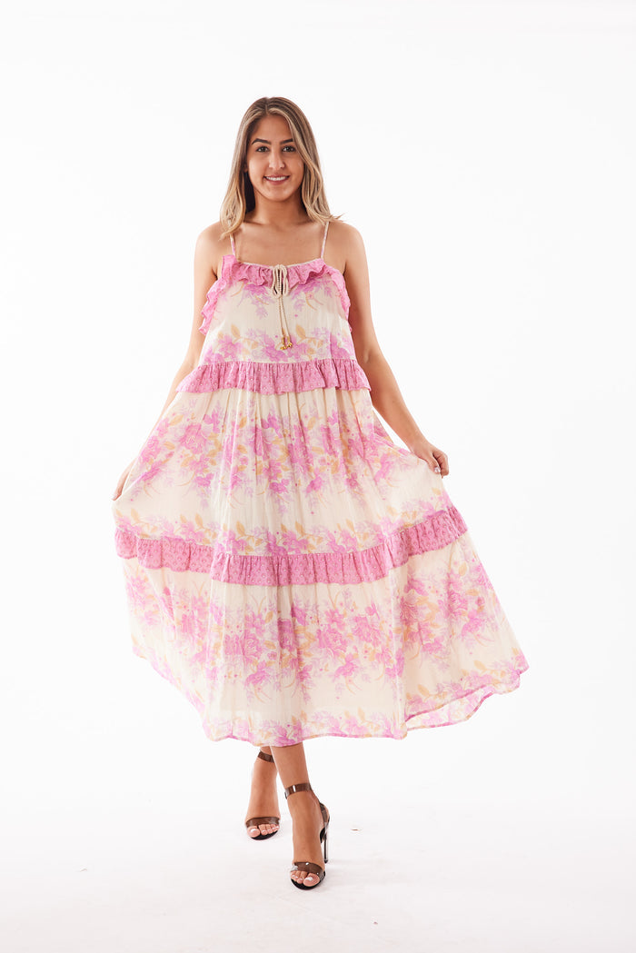 Pink lurex dress
