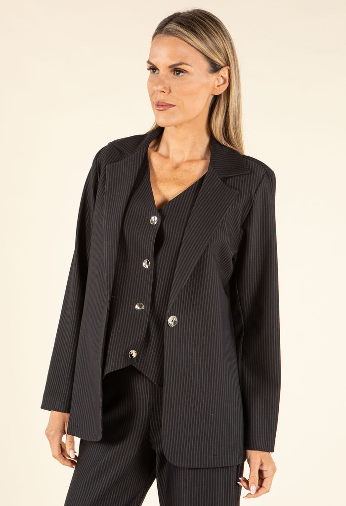 Pinstripe Blazer