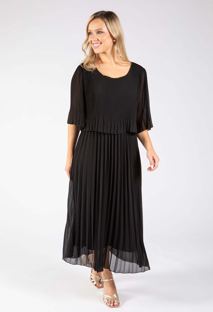 Plisse Pleated Pop Over Dress